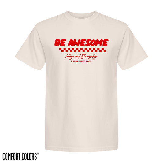 Be Awesome Checkered Tee