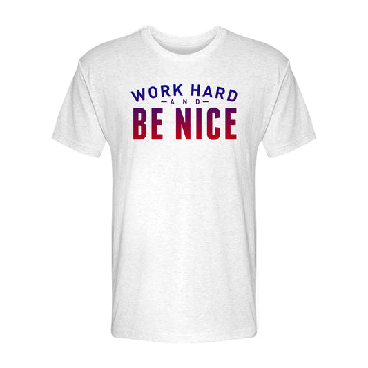 Block Work Hard Be Nice Tee