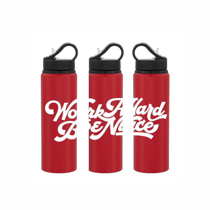 Work Hard Be Nice Tails Wrap Waterbottle