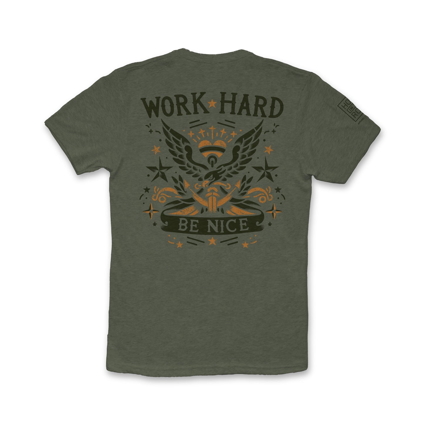 Work Hard Be Nice Tattoo Tee