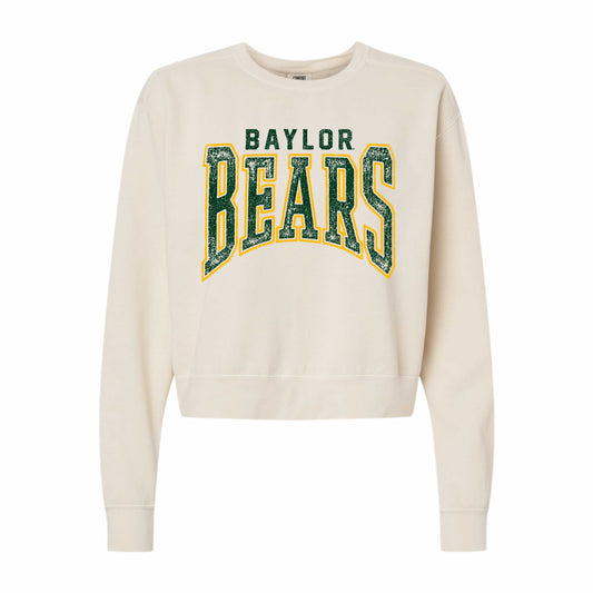Baylor Bears Vintage Mid-Length Crewneck Sweatshirt