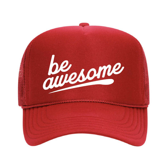 Be Awesome Swoosh Foam Trucker