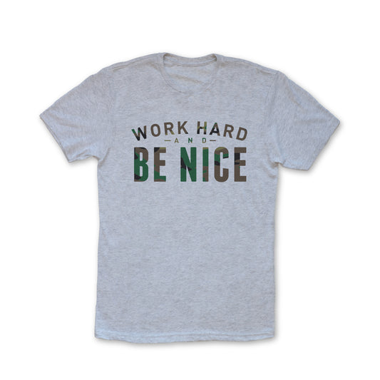 Block Work Hard Be Nice Tee