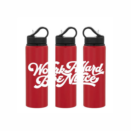 Work Hard Be Nice Tails Wrap Waterbottle