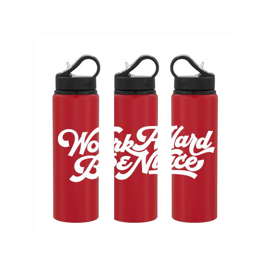 Work Hard Be Nice Tails Wrap Waterbottle