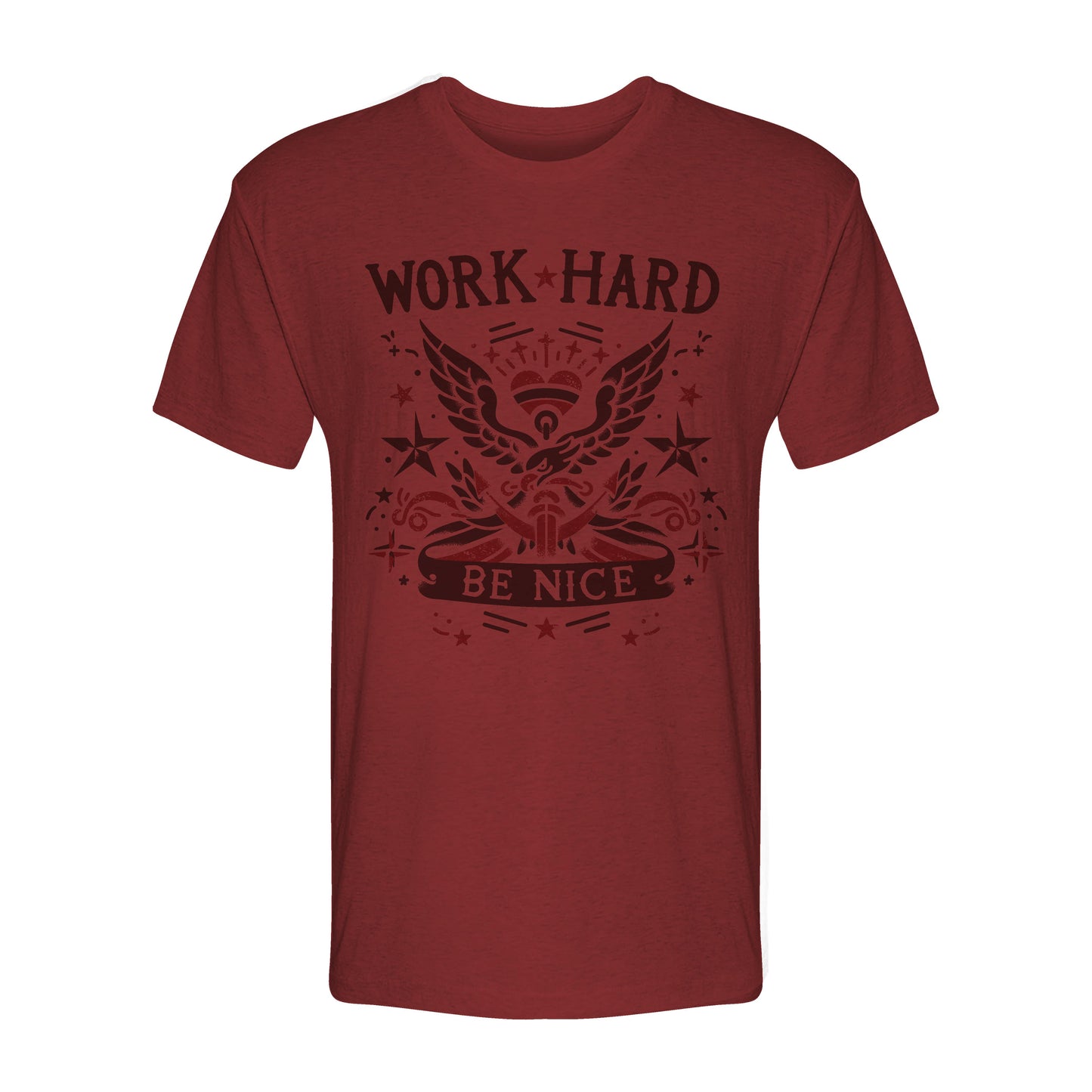 Work Hard Be Nice Tattoo Tee