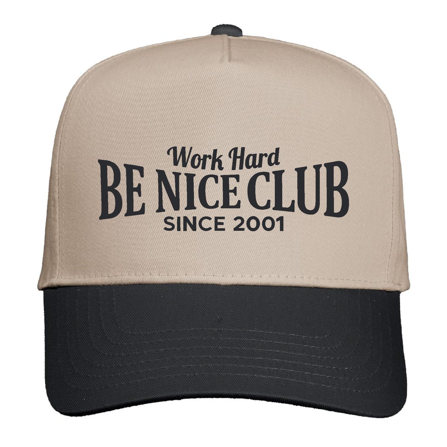 Work Hard Be Nice Club Embroidery Hat
