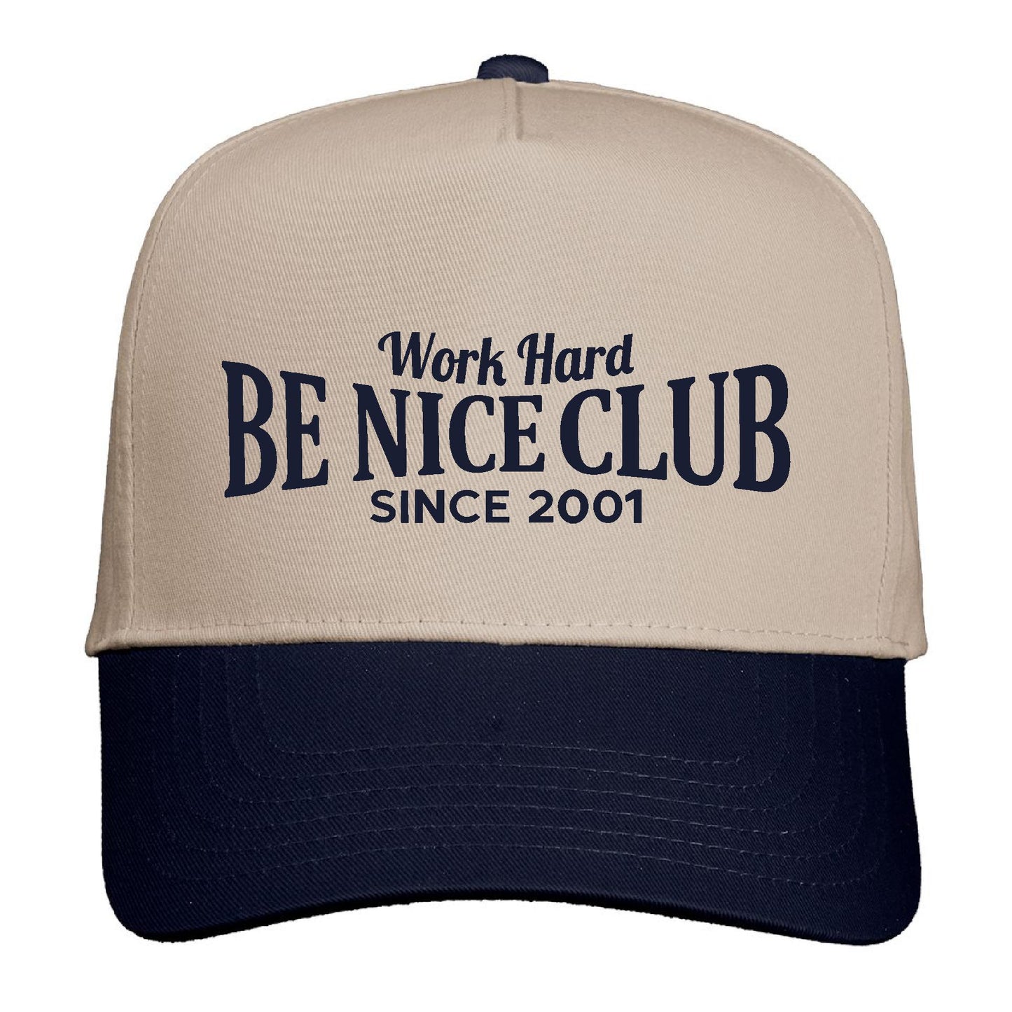 Work Hard Be Nice Club Embroidery Hat